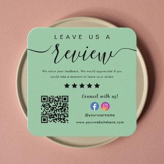 Facebook Instagram Logo Qr Code Leave Us A Review Enclosure Card