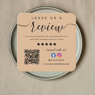 Facebook Instagram Qr Code Leave Us A Review Logo Square