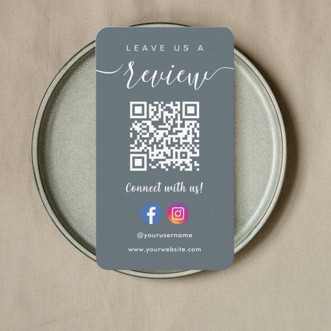 Facebook Instagram Qr Code Leave Us A Review Navy
