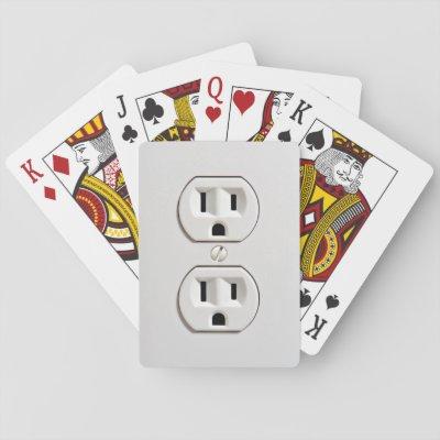 Fake Electrical Outlet Playing Cards
