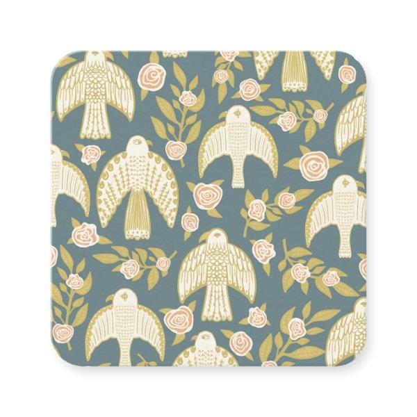 Falcons & Roses Elegant Boho Square