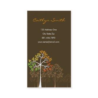 Fall Autumn Colorful Dotted Trees Modern Nature