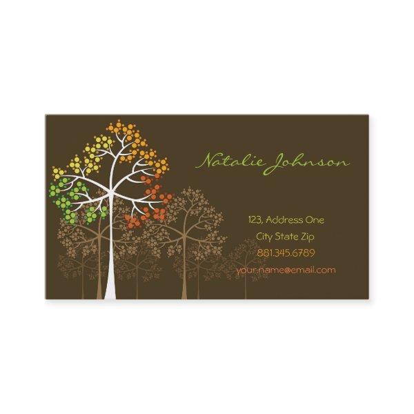 Fall Autumn Colorful Dotted Trees Modern Nature
