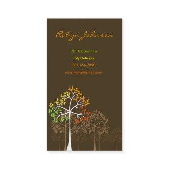 Fall Autumn Colorful Dotted Trees Modern Nature