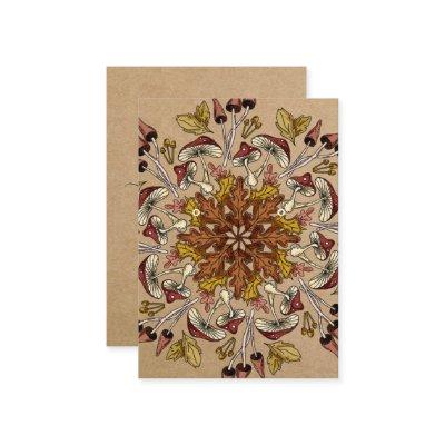 Fall mandala art autumn colors wood
