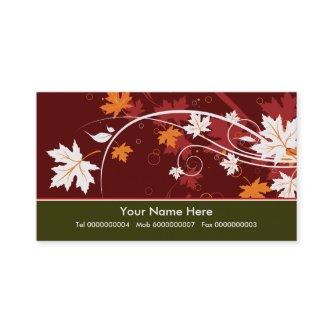 Fall maple leaves in autumn colors