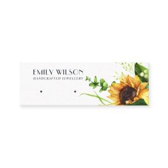 FALL SUNFLOWER AUTUMN STUD EARRING DISPLAY CARD