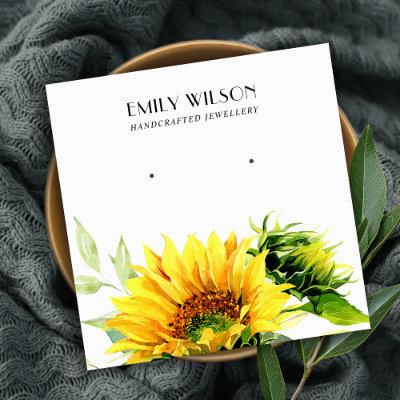 FALL SUNFLOWER AUTUMN STUD EARRING DISPLAY CARD