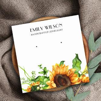 FALL SUNFLOWER AUTUMN STUD EARRING DISPLAY CARD