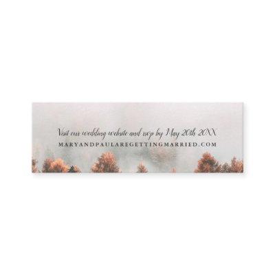 Fall winter pine trees forest photo wedding detail mini