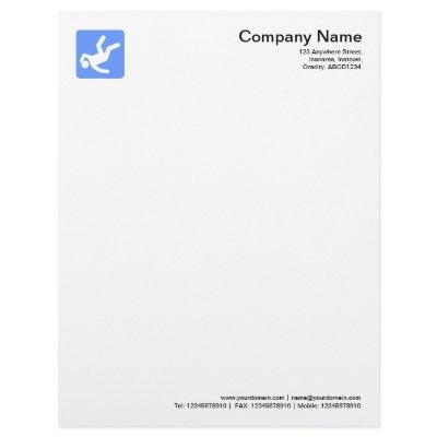 Fallen Man Symbol - Baby Blue Letterhead