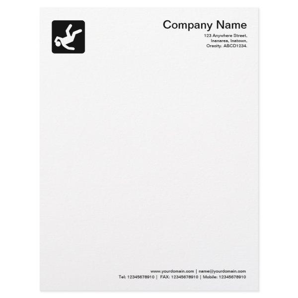 Fallen Man Symbol - Black Letterhead