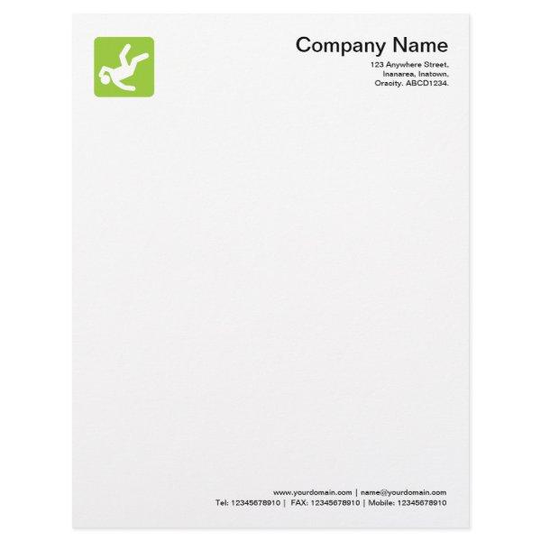 Fallen Man Symbol - Martian Green Letterhead