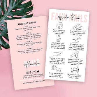 False Nails Care & Application Guide Blush Pink