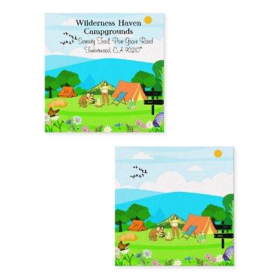Family Camping Promotional Card Nature-Inspired