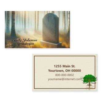 Family Grave In Autumn Woods