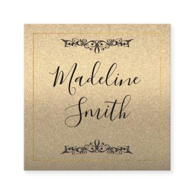 Fancy Gold Glitter Lux Square