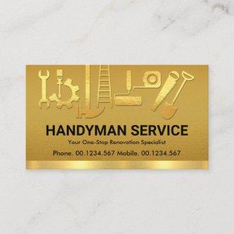 Fancy Gold Handyman Construction Tools Remodeling