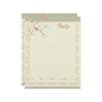 Fancy Pink Floral With Green Letterhead