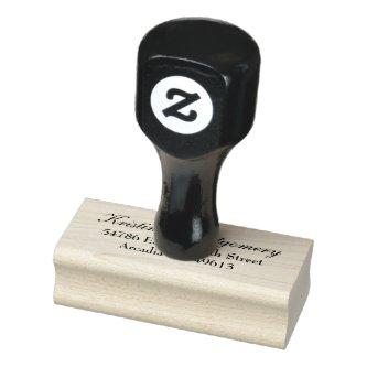 Fancy Return Address Rubber Stamp