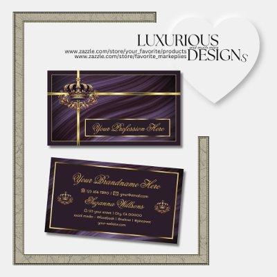 Fancy Royal Purple Gold Crown Sumptuous and Noble