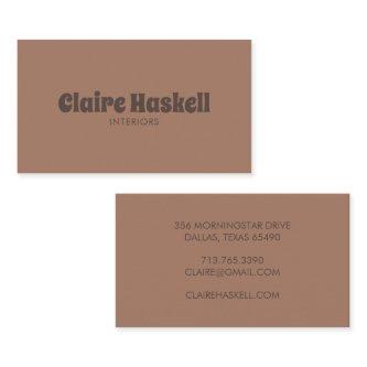 Fancy Script Mocha Mousse Chocolate Chic Minimal