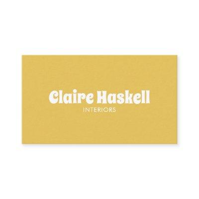 Fancy Script Mustard Yellow White Chic Minimal