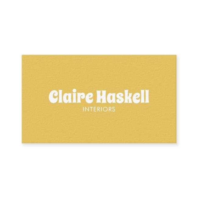 Fancy Script Mustard Yellow White Chic Minimal