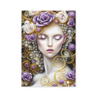 Fantasy Painting SciFi Exquisite Delicate Gold and