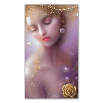 Fantasy Painting SciFi Exquisite Delicate Gold and  Magnet