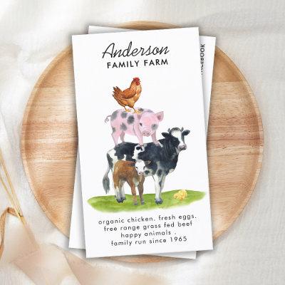 Farm Animals Cow Pig Chicken Custom QR Code Farmer