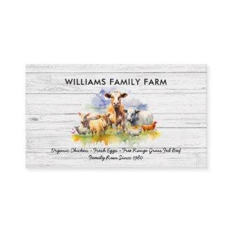 Farm Animals Cow Pig Chicken Watercolor