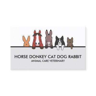 Farm Animals Horse Donkey Cat Dog Rabbit