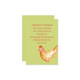 Farm Fresh Eggs Business Chicken Hen Card
