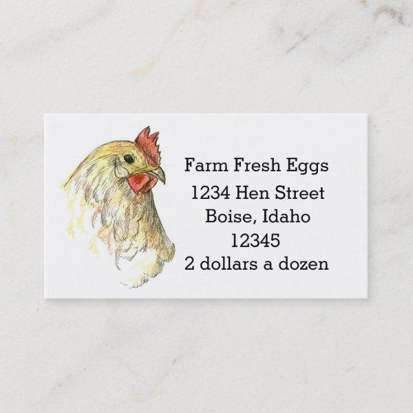 Farm Fresh Eggs Chicken Hen Drawing
