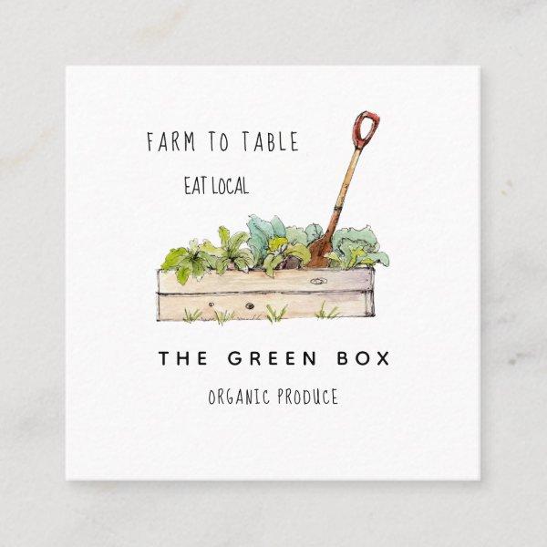 Farm to table Organic farm Square