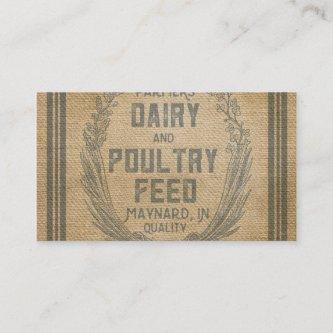 Farmers Dairy Poultry Feed Sack Burlap