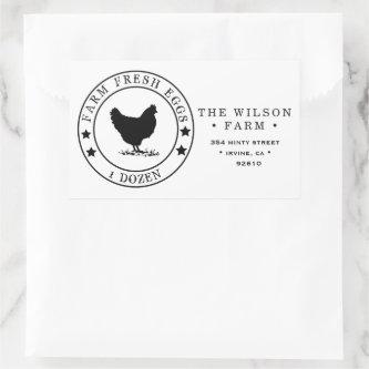 Farmhouse Best Stars Egg Carton Address Sticker
