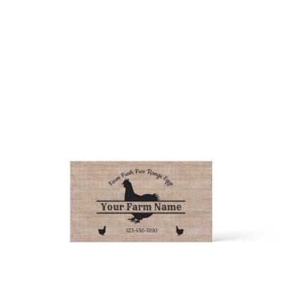 Farmhouse Burlap Chicken Split Monogram Egg