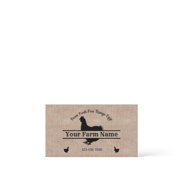 Farmhouse Burlap Chicken Split Monogram Egg