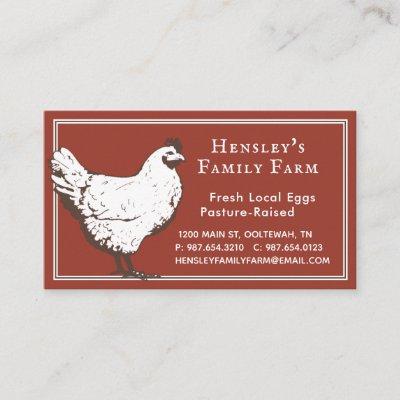 Farmhouse Red Vintage Hen Egg