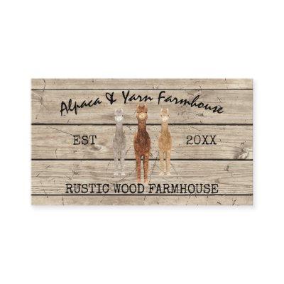 Farmhouse Wooden Rustic Alpaca