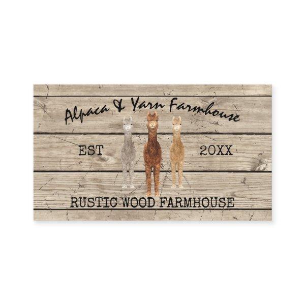 Farmhouse Wooden Rustic Alpaca