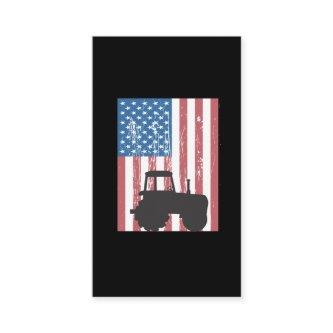 Farming Tractor American Flag Patriotic Farmer