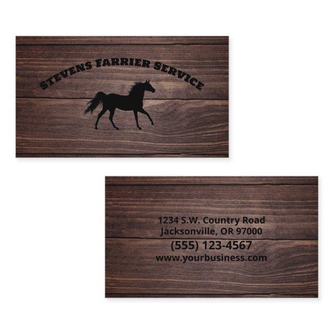 Farrier Horseshoe Service Wood