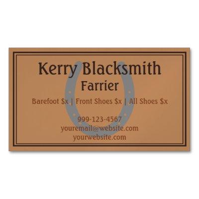 Farrier Horseshoeing and Trim - Light Leather  Magnet