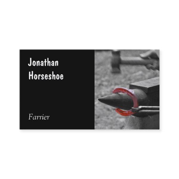 Farrier hot horseshoe