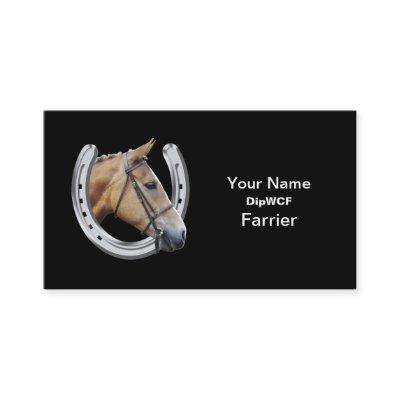 Farrier logo with horseshoe