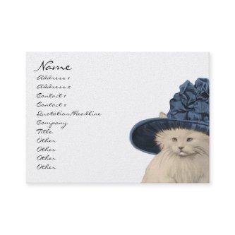 Fashion Diva Vintage Kitty Cat  Blue