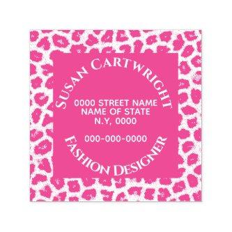 Fashion leopard print fur skin animal chic self-inking stamp